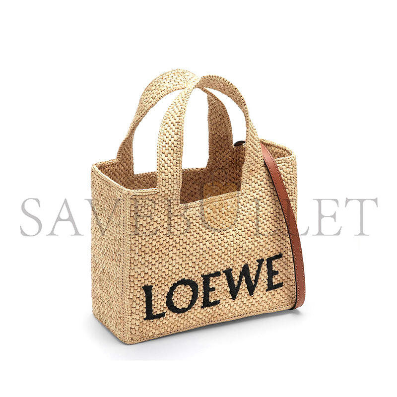 L0ew* font tote small raffia bag a685b59x03nf (24*19.5*11cm)